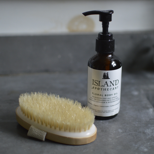 Body Oil and Body Brush