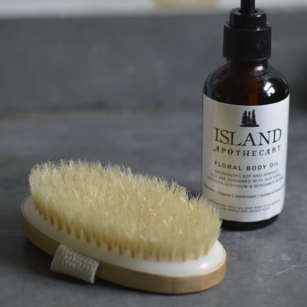 Natural Wood Body Brush | Body Brushing - Island Apothecary